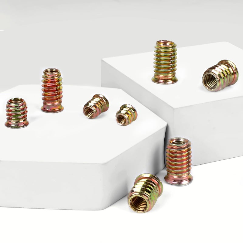 kvohlum 30 PCS M8-1.25 x 25mm Threaded Inserts for Wood Professional Threaded Insert Nuts for Furniture & Wooden Products, Hex Spanner Included - Image 5